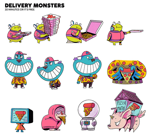 Character Design Vol. 3 Pizza Stickers