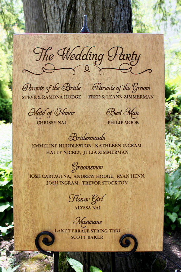 engraved wood wedding signs Signage
