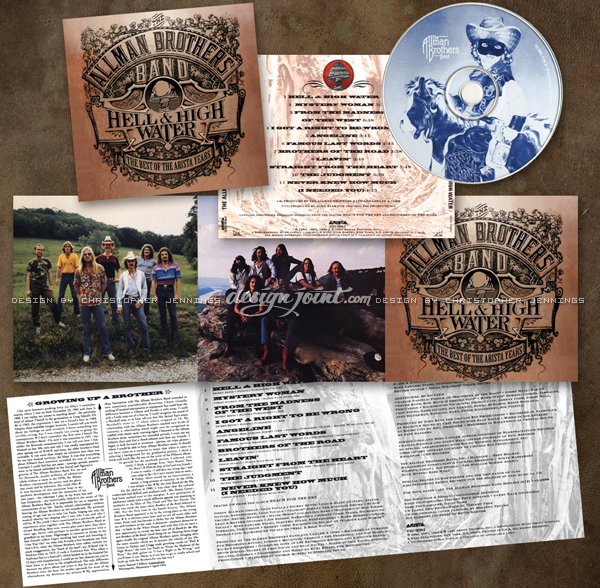 allman brothers  album covers vintage Retro lettering antique tattoo cd type design Rock Art sleeve design southern rock rock n roll Music Packaging