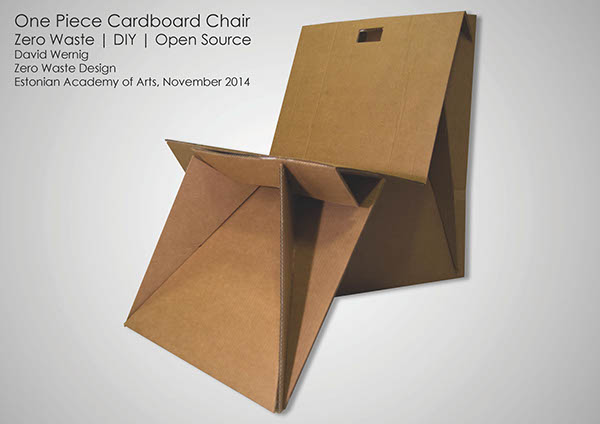 cardboard chair furniture Lounge Chair zero waste zero waste design DIY