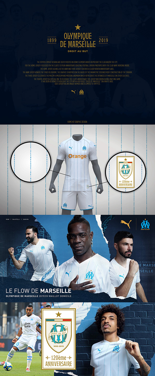 Graphic Design Olympique de Marseille Kits 2019/20
