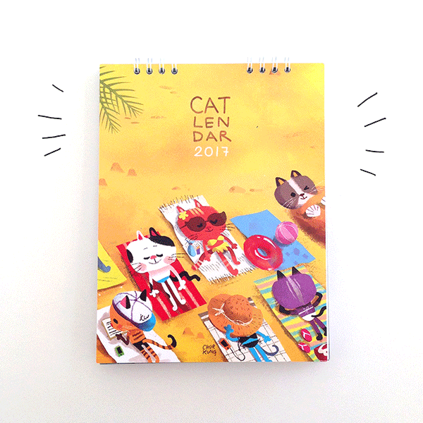 Cat calendar Catlendar catlover catperson date sticker charactor Character design  children