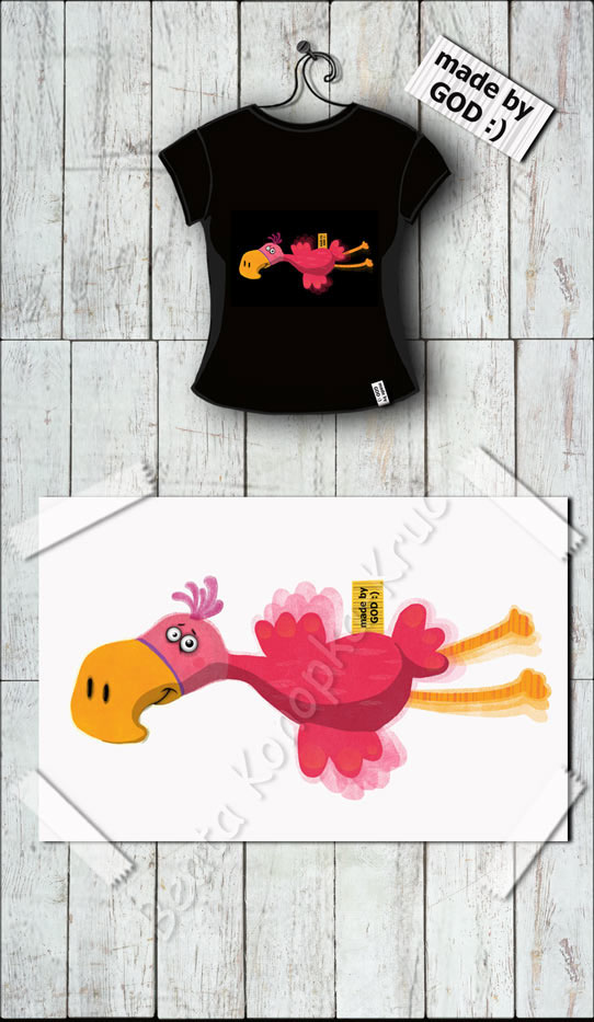 t-shirt project  pelican Konopka-Kruć koszulki t-shirts design projektowanie koszulki dla dzieci