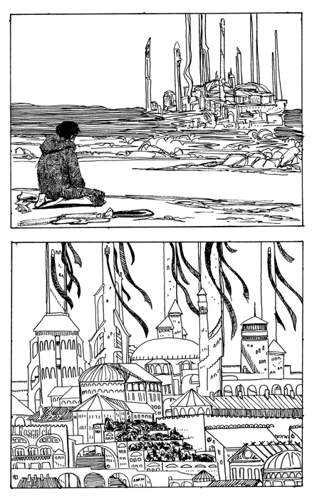 draw ink pen comic comics Sequential Art Landscape fantasy conceptual Character
