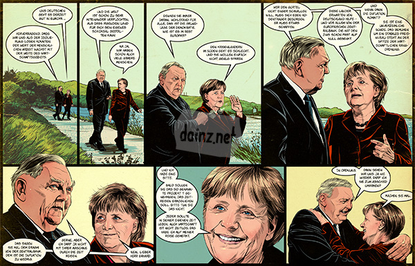 Merkel politics keynes friedmann erhard comic science fiction time travelling newspaper awesome economy