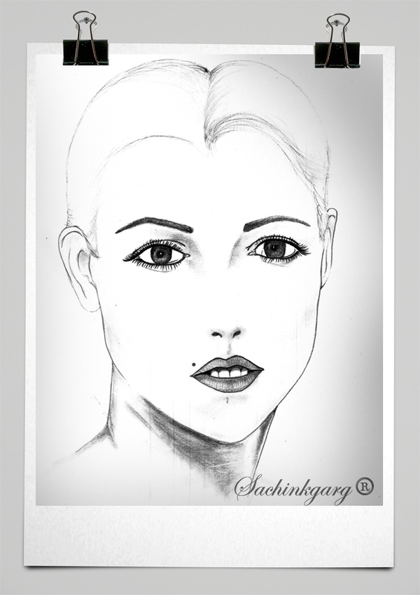 girl portraits Sachin Garg sachin sketches hand drawn pencil shading face Hairs eyes aishwarya sexy model fashion layout
