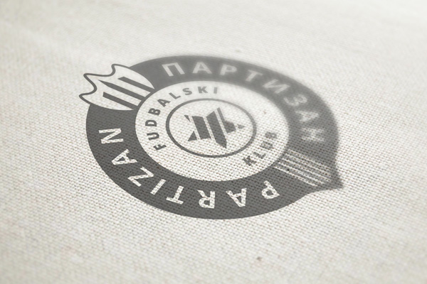 Partizan football soccer logo concept minimal
