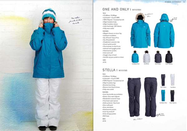 concept Layout artwork winter Outerwear watercolour Product Catalogue