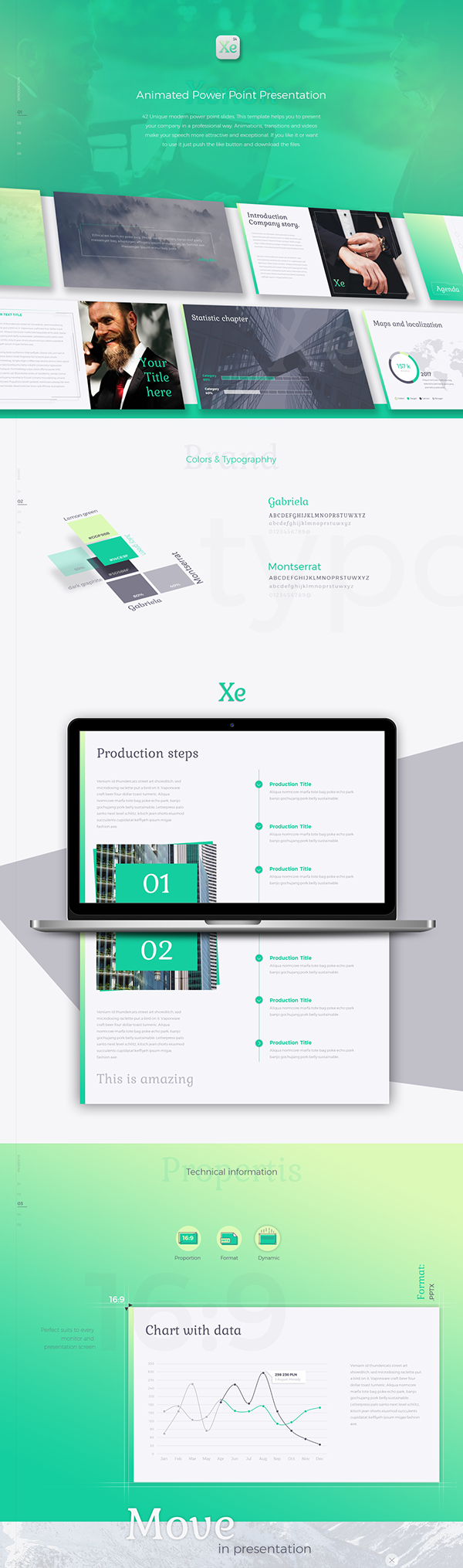 FREE 'Xe' Power Point modern business minimal template