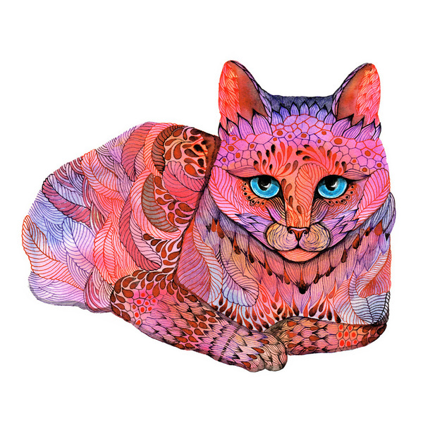 animal olaliola ola liola Cat pink cat pattern Pet Urban Outfitters society6