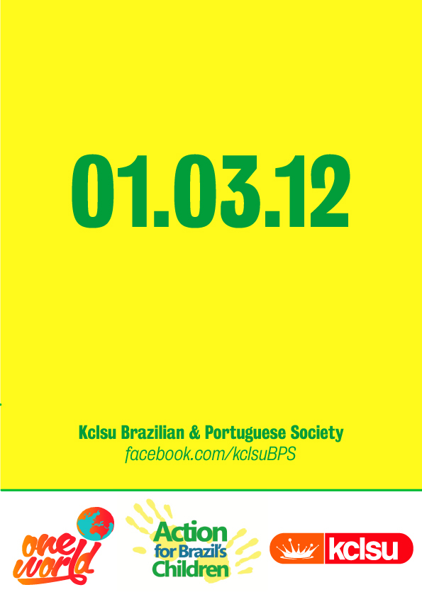 Carnaval Carnival DANCE   Marathon fundraising charity Event poster flyer posters yellow green Brazil Brasil London