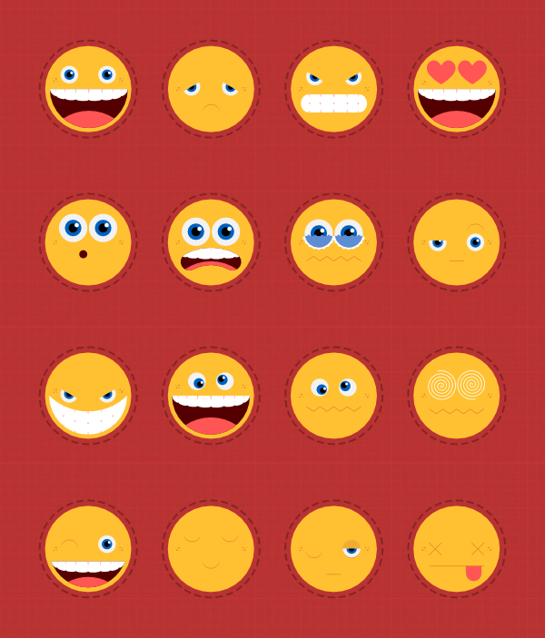 cartoon cute Emoticon emotions flat happy Icon logo Mascot smiley vector construction worker kit Pack