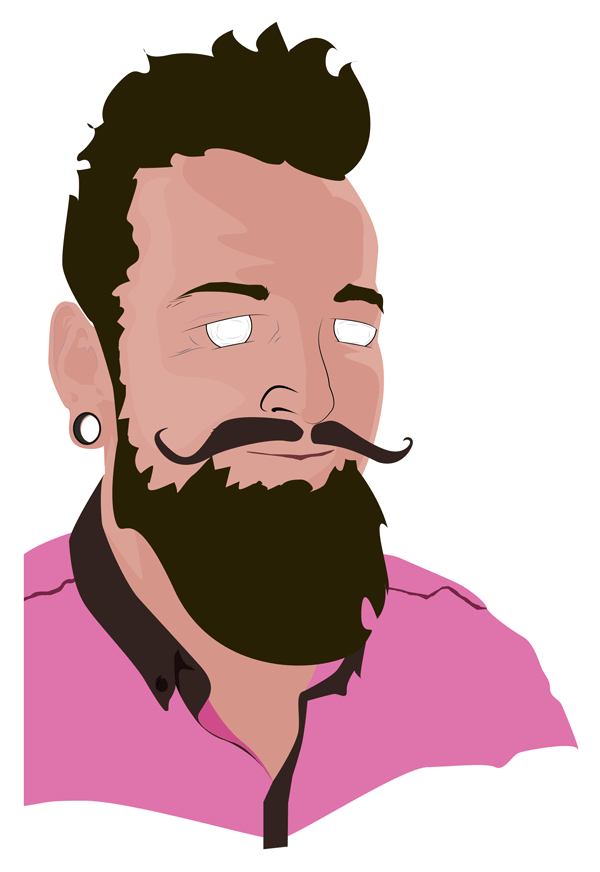 me profile animated beard portrait self portrait