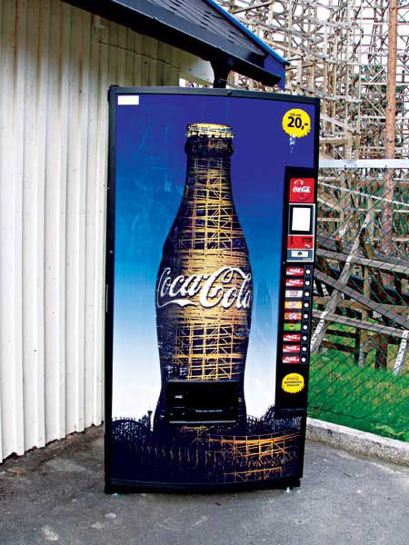 coca cola vending machine bottle photo manipulation digital AMUSEMENT Park tusenfryd