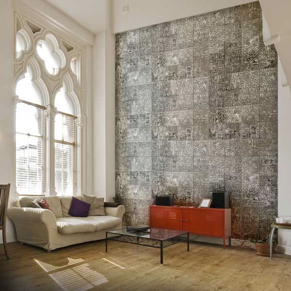 tiles  Artistic  wall tiles  aluminium metal cast mold industrial futuristic contemporary modern matrix