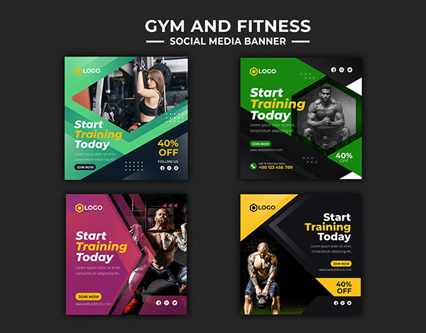 Gym and Fitness Social Media Banner