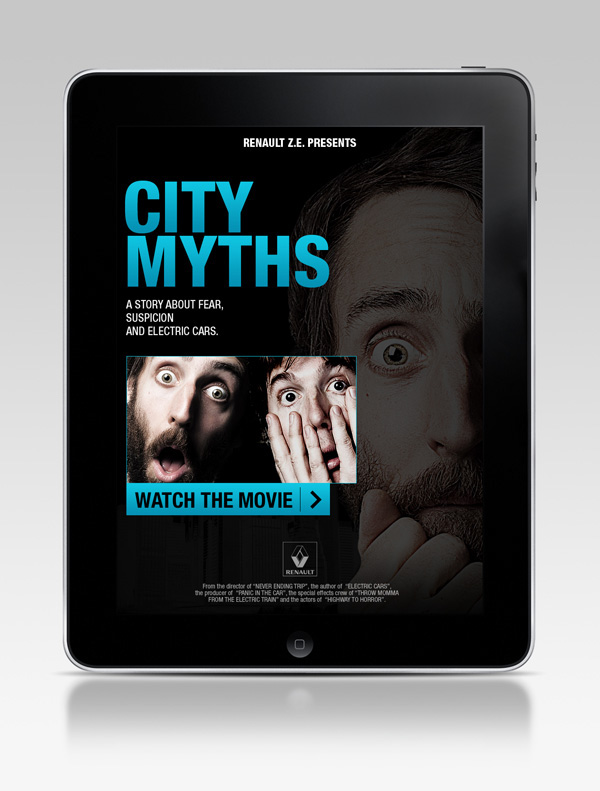 renault iPad app city myths trailer movie electric Cars Z.E.