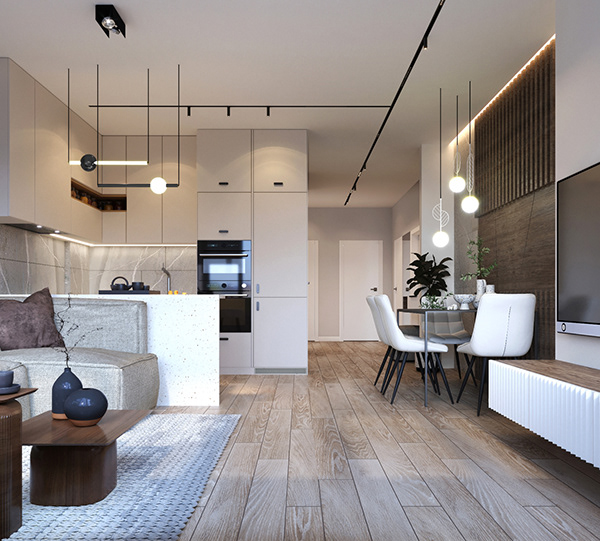 Interior design project of apartment in Kyiv #NK70 on Behance