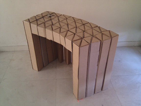 store cardboard college festival student group elephant exhibit product sale corrugated company roof canopy grid