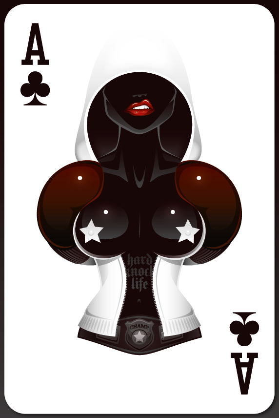 cards girls Playing Cards vector art.