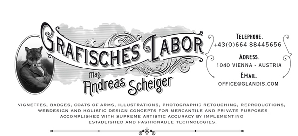 logo vintage Andreas scheiger andreas scheiger grafisches labor emblem