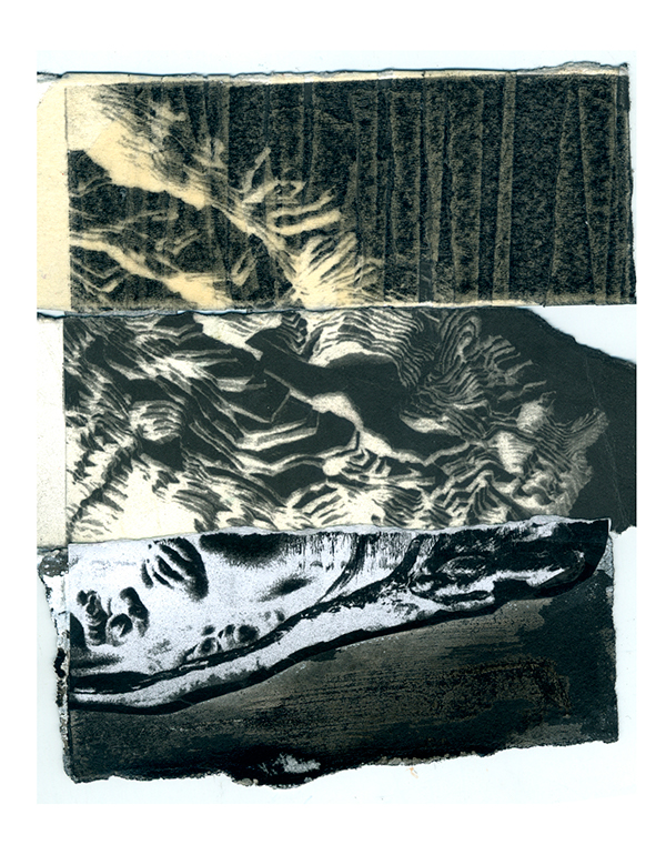 printmaking collage series mixed media texture