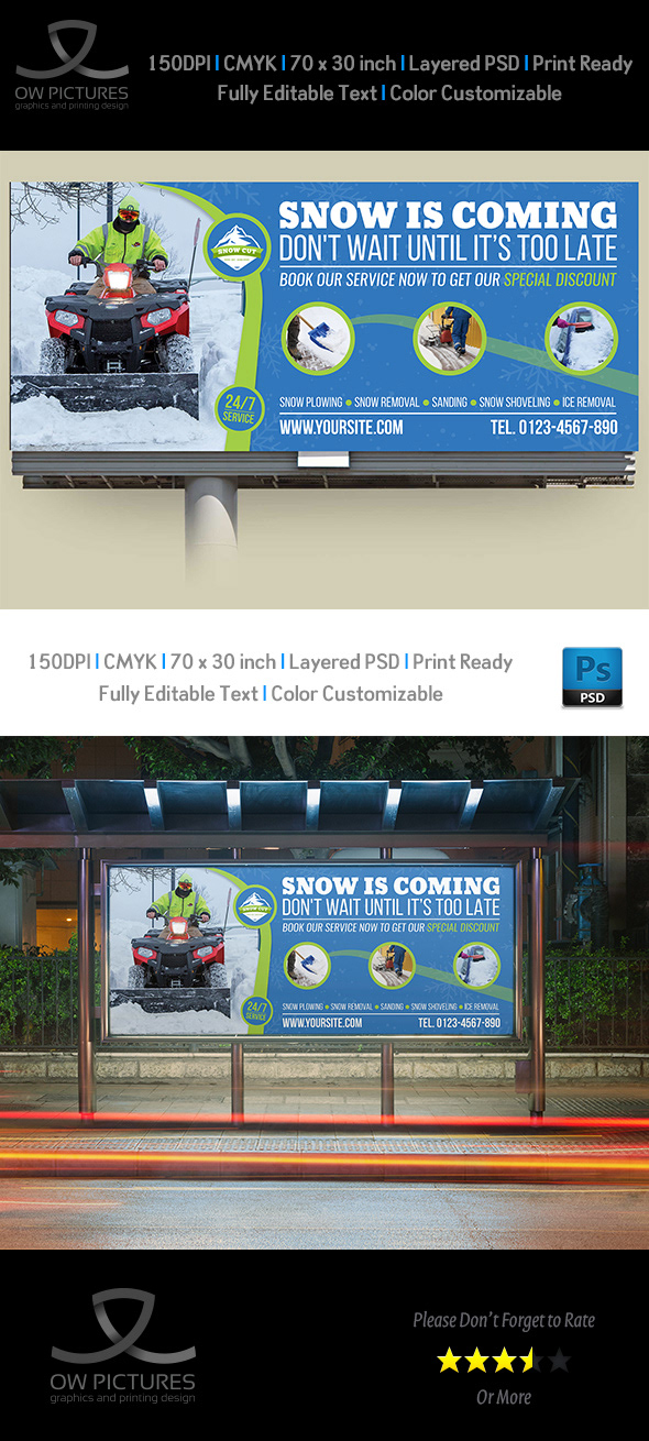 blowing business clean cold commercial driveway flyer ice leaflet poster