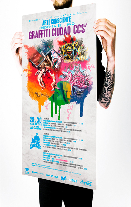 Graffii logo flyer poster Urban Events Street Art  book venezuela caracas