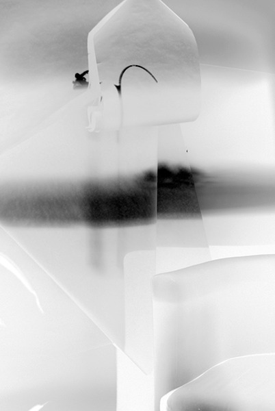 paper water projection Black&white letters