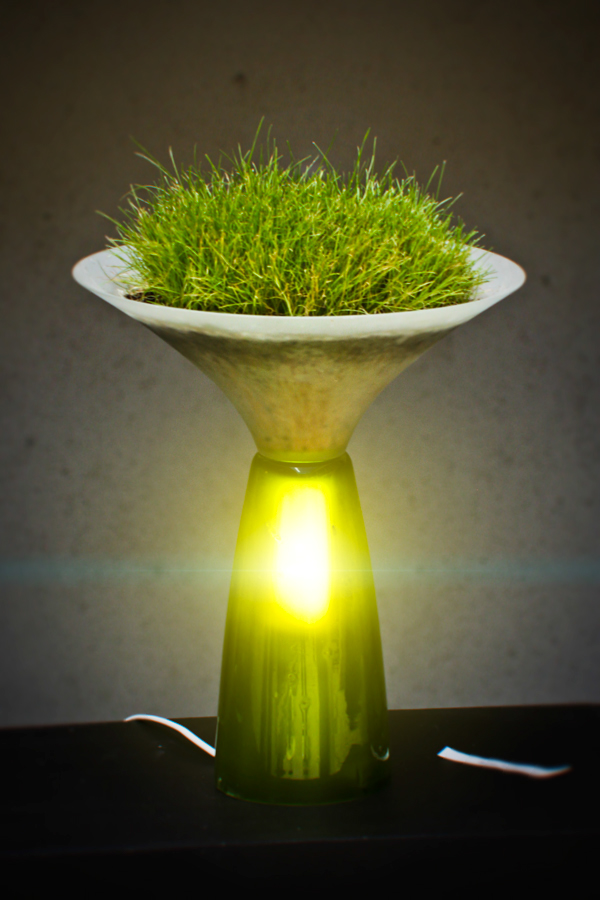 Lamp light green eco grass ecofriendly lighting productdesign freestanding desklight