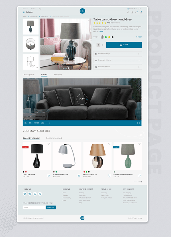 Ecommerce UI/UX site | Web design 💛💙