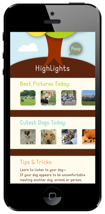 bark iphone app pets dogs pets owners dog park Lost & Found map Social app