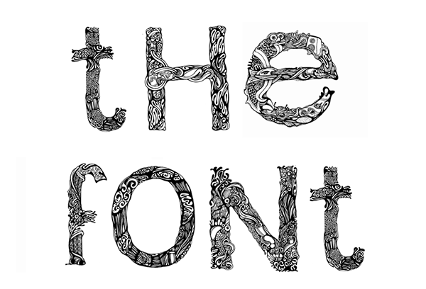 font ornament decorative font letters
