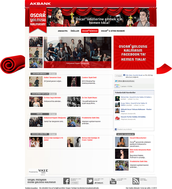 Akbank  oscar awards microsite