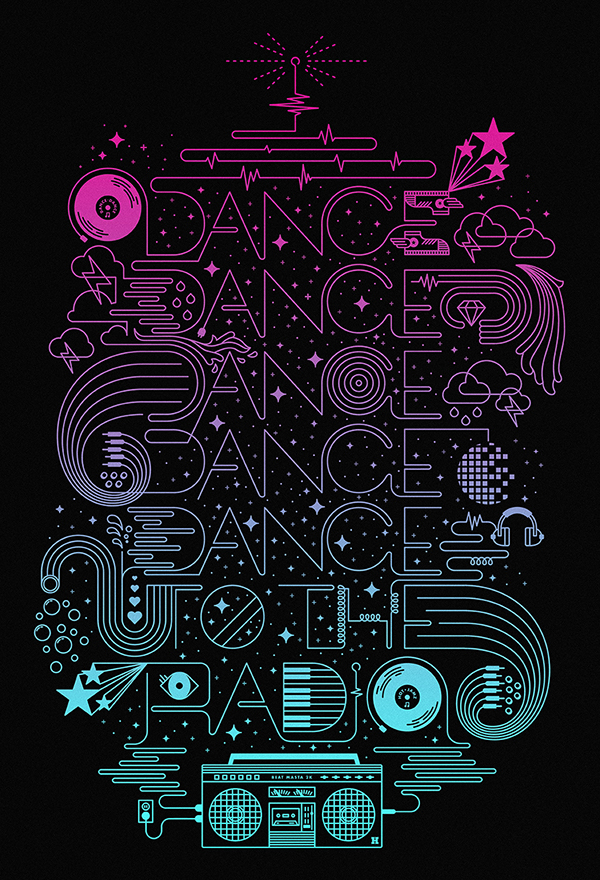 lettering Space  party