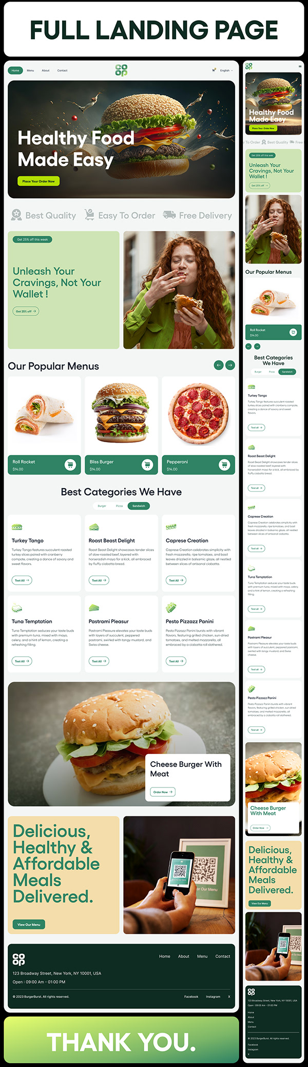 Coop Fastfood Website Design