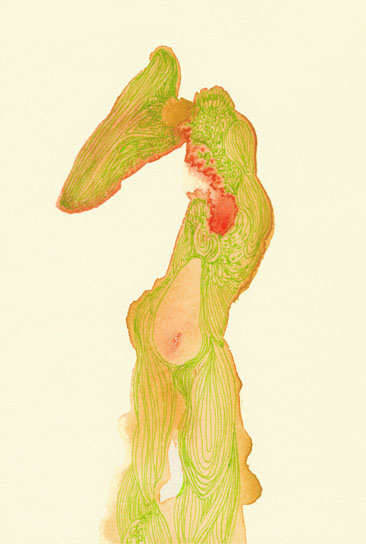 lines intricate Patterns flow body figure man dancer goldfish Plant
