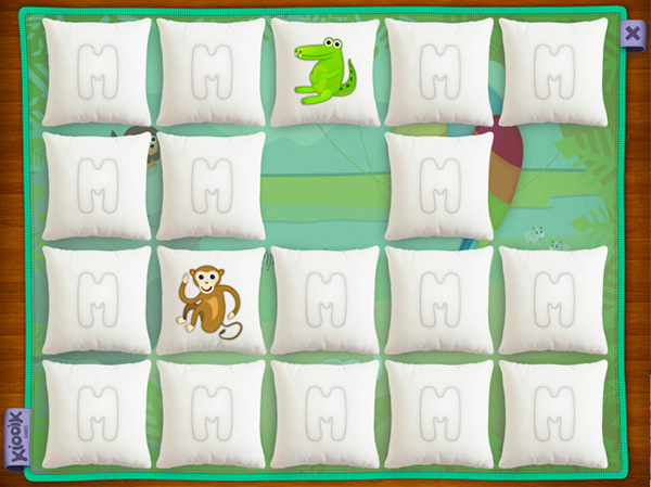 memory game game app iPad kids children matching pillow iPad App kid's app