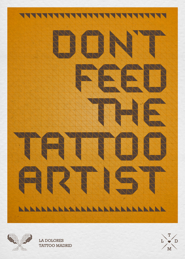 poster tattoo Typeface