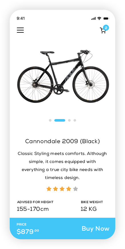 Bicycle app Bicycle app minimal