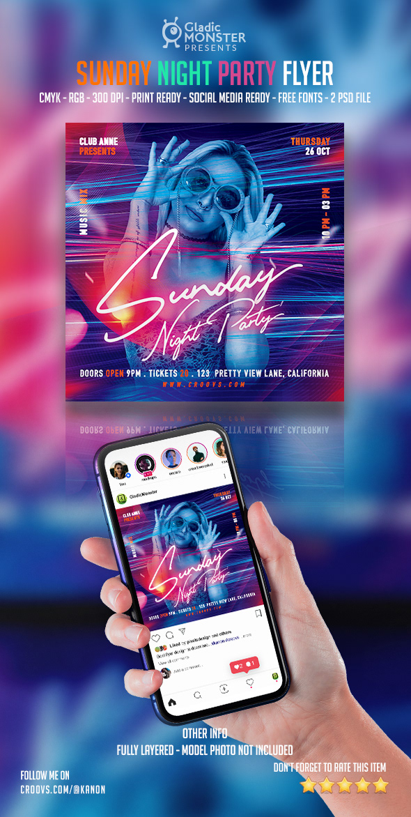 club party flyer Flyer Design flyer template Night club flyer poster PSD flyers