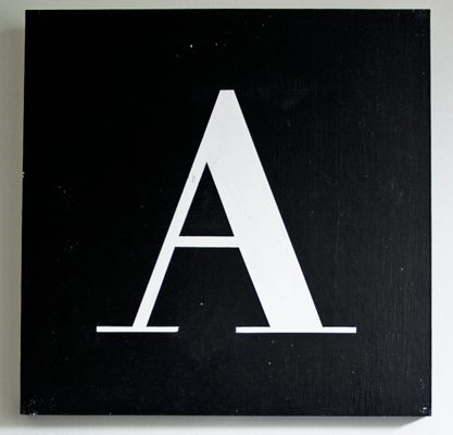 letter  typography art acrylic paint wood