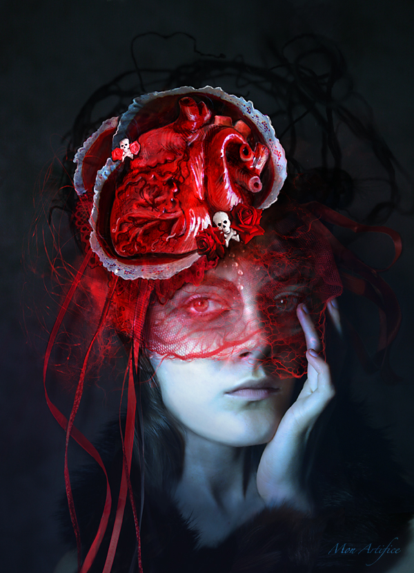 Digital Collage photomanipulation portraits surreal surrealism dark gothic concept costume makeup characters