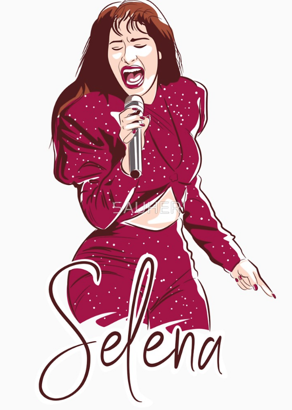 Selena selena quintanilla Tex Mex cumbia queen Singer portrait vector ILLUSTRATION 