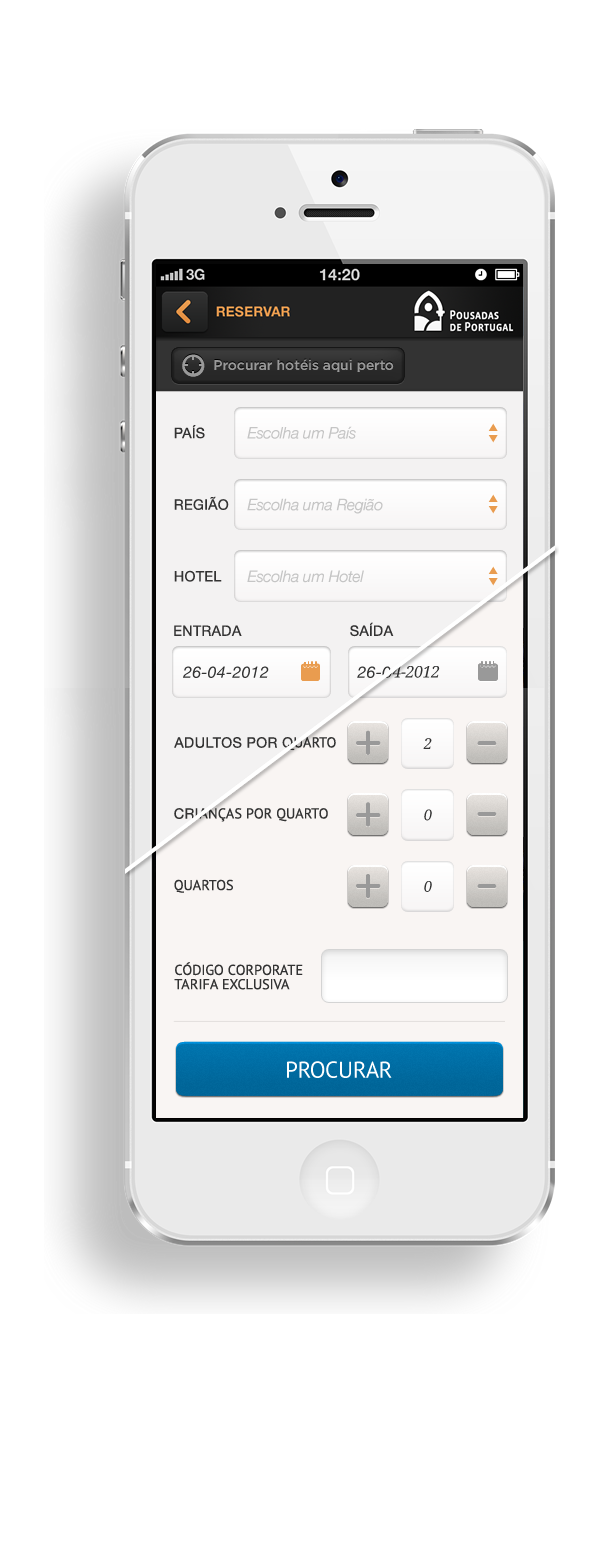 hotels Resorts Booking mobile Web pousadas reservation Website interaction pestaña
