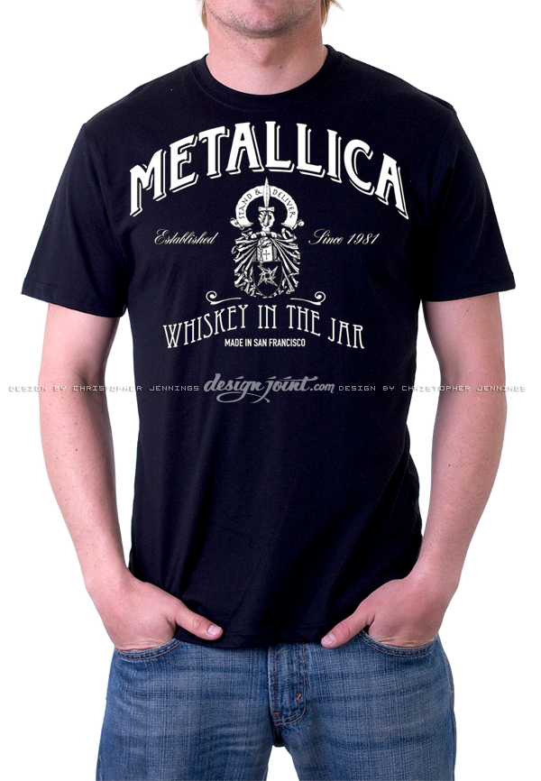 Metallica t-shirt Rock Art lettering music merchandise vintage Retro Label
