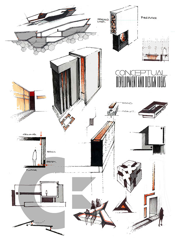 professional design ideas archi house sketching rendering