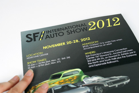 SF international show campaign Cars Exotic Cars car show mailer poster Website