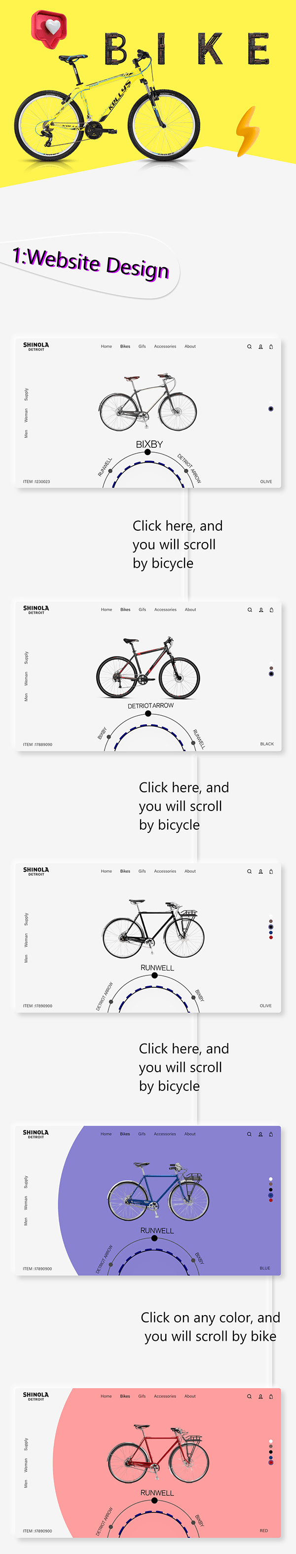 Bike App And Website Design (Interaction Design)