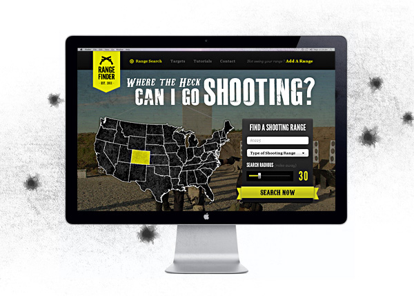 range finder ios mobile design search query national Firearms user interface user experience